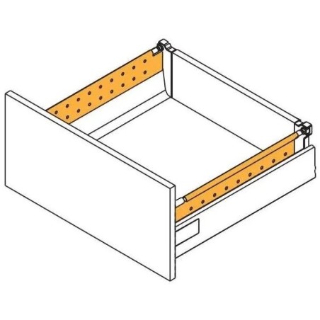 GTV – Bok średni, perforowany Modern Box, 450–500mm, biały