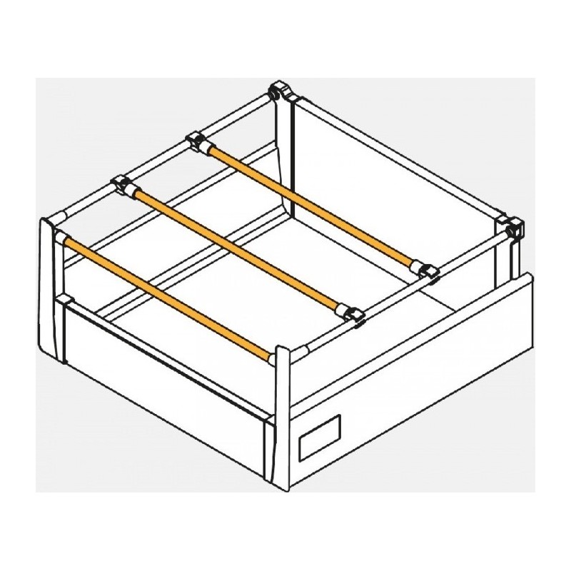 Reling poprzeczny okrągły 1100mm GTV Modern Box, biały/szary