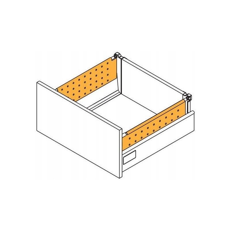 GTV – Bok wysoki, perforowany Modern Box, 450mm, biały/szary