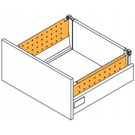 GTV – Bok wysoki, perforowany Modern Box, 450mm, biały/szary