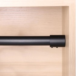 Stopka, rozeta chromowana/czarna do rury, drążka, fi25 mm