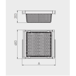 Szuflada GTV Elite – rattanowa 900mm – biała