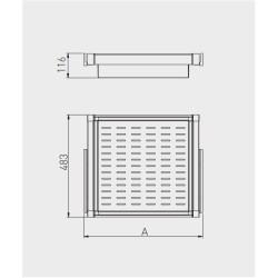 Szuflada GTV Elite – kosz metalowy 600-900mm – antracyt