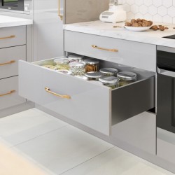 Szuflada antracyt GTV AXIS PRO H-167 wysoka (C), L-250-600 cichy domyk