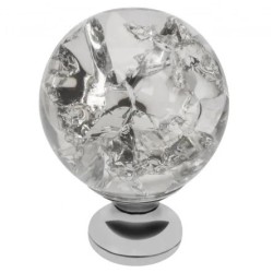 Gałka do mebli GTV Crystal Palace - C - fi30/40mm chrom, kryształ