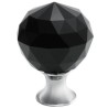 Gałka do mebli GTV Crystal Palace - A - fi20/30mm chrom, czarny kryształ