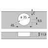 Hettich – Zawias meblowy nakładany NOVISYS Hettich 65,5 x 24,4 mm (cichy domyk)