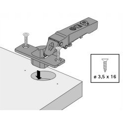 Hettich – Zawias meblowy nakładany NOVISYS Hettich 65,5 x 24,4 mm (cichy domyk)