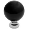 Gałka do mebli GTV Crystal Palace - C - fi30/40mm chrom, czarny kryształ