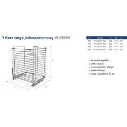 NOMET – Kosz Cargo PRO W-2356M - srebrny