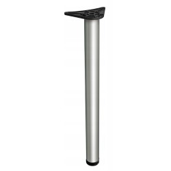 GTV – Noga meblowa do stołu walcowa 710 x 60 mm, regulowana - Aluminium, Biały, Chrom, Czarny, Inox, Satyna, Złoto