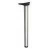 GTV – Noga meblowa do stołu walcowa 710 x 60 mm, regulowana - Aluminium, Biały, Chrom, Czarny, Inox, Satyna, Złoto