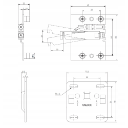 GTV – Zawieszka meblowa z zaślepkami ZK-ZAW-10C-KPL udźwig 240kg L+P biała