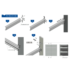 Profil do frontów bezuchwytowy VELLO z funkcją LED "C"