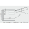 GTV – Podnośnik klap frontów STRONG PLUS moc F 2600–5000, wys. frontu 600mm, push to open - szary - PD-STRONG-PLUS-8