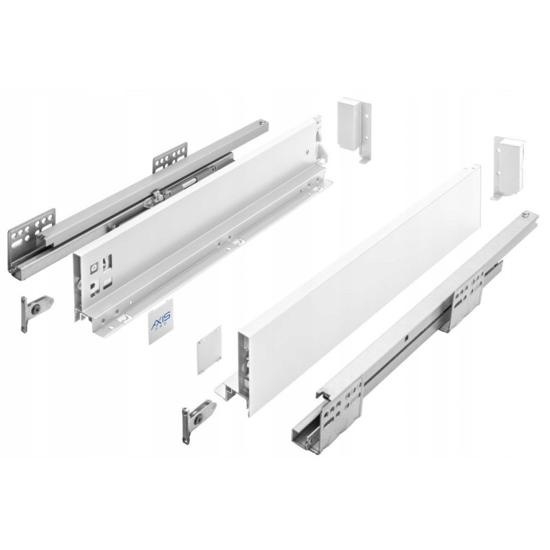 GTV AXIS PRO komplet szuflad H-69 niska, cichy domyk, biały