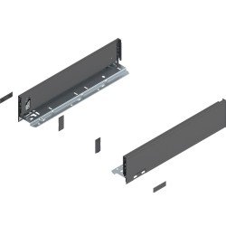 Bok szuflady LEGRABOX pure, wys. M (90,5 mm), lewy/prawy, antracyt, 270-650 mn