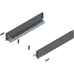 BLUM – Bok szuflady LEGRABOX pure, wys. M (90,5 mm), lewy/prawy, antracyt, 270-650 mn