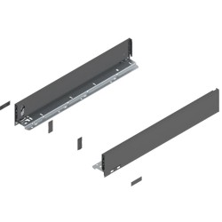 BLUM – Bok szuflady LEGRABOX pure, wys. M (90,5 mm), lewy/prawy, antracyt, 270-650 mn