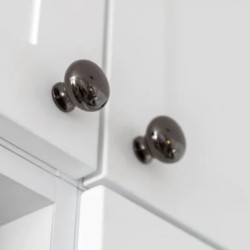Gałka do mebli BERGAMO GTV – aluminium, biały, chrom, czarny mat, stal