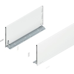 BLUM – Bok szuflady LEGRABOX pure, wys. F (241 mm), lewy/prawy, biały, 400-650 mn