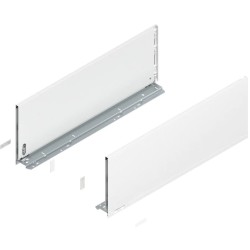 BLUM – Bok szuflady LEGRABOX pure, wys. F (241 mm), lewy/prawy, biały, 400-650 mn