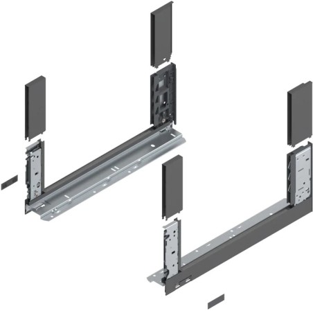 BLUM – Bok szuflady LEGRABOX free, wys. C (177,0 mm), lewy/prawy, antracyt, 450-550 mn