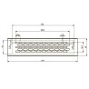 KRATKA WENTYLACYJNA GTV - DE NOVO - 245x60 mm ALUMINIUM