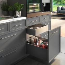 Szuflada antracyt AXIS PRO H-199 super wysoka (D) L250–600 cichy domyk