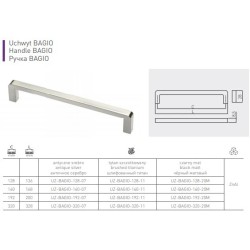 Uchwyt meblowy GTV BAGIO 128–320mm – antyczne srebro