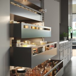 Szuflada antracyt AXIS PRO H-199 super wysoka (D) L250–600 cichy domyk