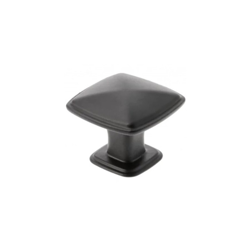 Gałka klasyczna do mebli POINT GTV inox, złoto szczotkowane, czarna