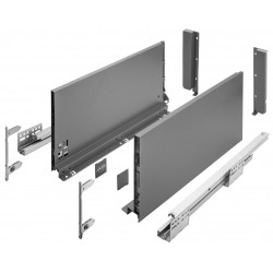 Szuflada antracyt AXIS PRO H-199 super wysoka (D) L250–600 cichy domyk