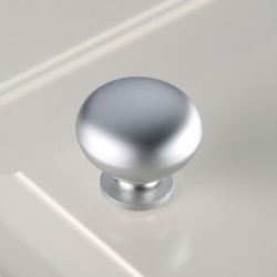 Gałka do mebli BERGAMO GTV – aluminium, biały, chrom, czarny mat, stal