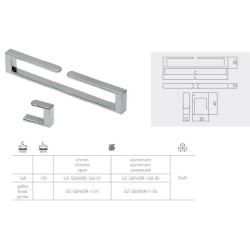 GTV – Gałka do mebli SENIOR – chrom, aluminium