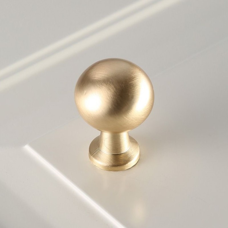 Gałka do mebli GTV NORD mosiądz, złoto szczotkowane, czarny mat