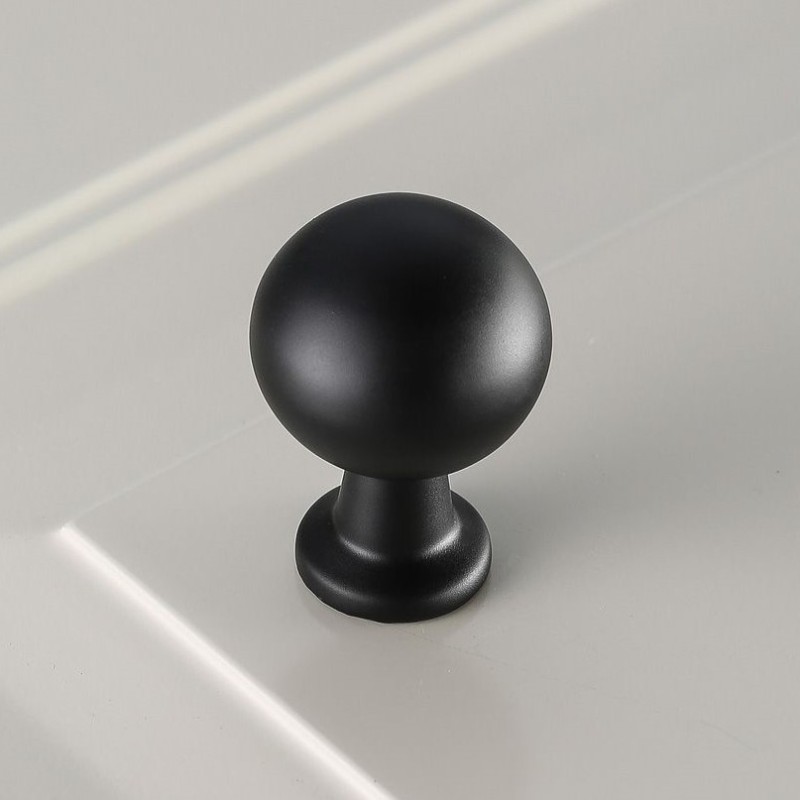 Gałka do mebli GTV NORD mosiądz, złoto szczotkowane, czarny mat