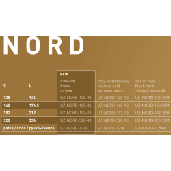 GTV – Gałka do mebli NORD – GZ-NORD-1-20M – czarny mat