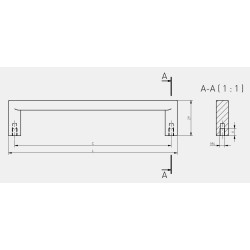 GTV – Uchwyt meblowy NYXA 128–320mm – jasny grafit