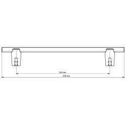 GTV – Uchwyty meblowe RAY 128–192mm – czarny mat