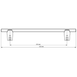 GTV – Uchwyty meblowe RAY 128–192mm – czarny mat