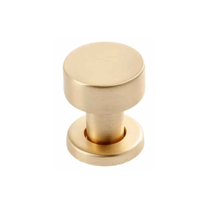 Gałka do mebli RING okrągła czarna, złoto szczotkowane