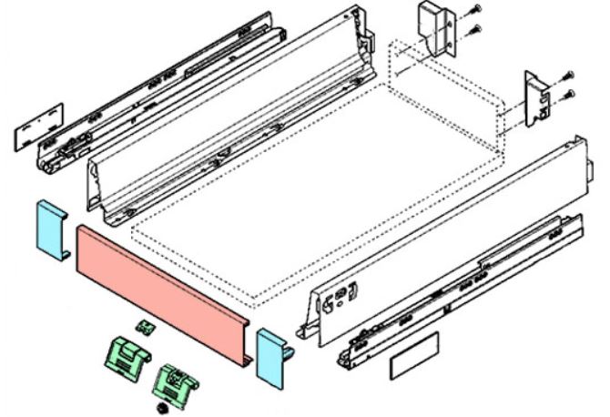 Tandembox szuflada wewnętrzna