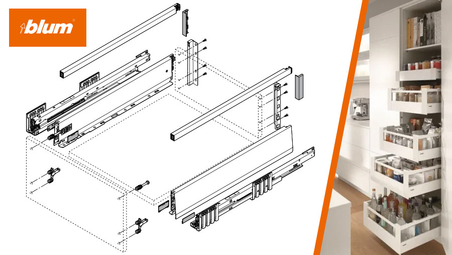 Jak skompletować szufladę BLUM TANDEMBOX Antaro  - niezbędne i opcjonalne elementy