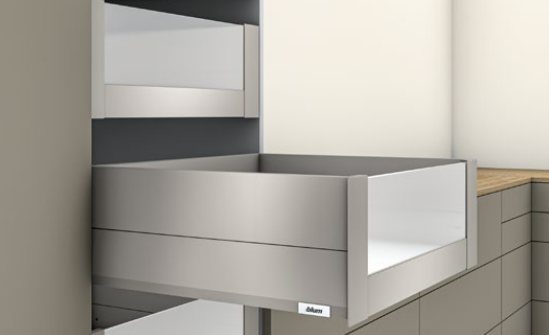 BLUM MERIVOBOX modular z BOXCAP, TIP-ON BLUMOTION