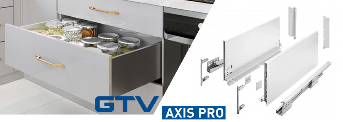 Nowoczesne i tanie szuflady meblowe GTV Axis Pro - wymiary, montaż