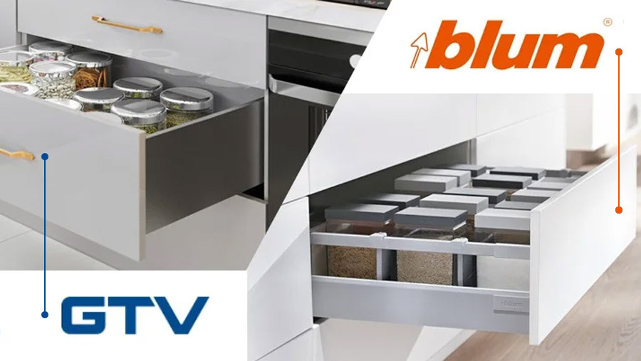 Co wybrać - BLUM Tandembox czy GTV Axis Pro? Które szuflady są lepsze?